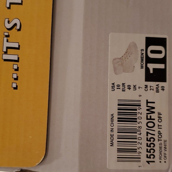 Skechers Roadies-Top It Off Laceup Combat Boots Fur Ankle Lug Heel White Size 10 - Picture 8 of 9